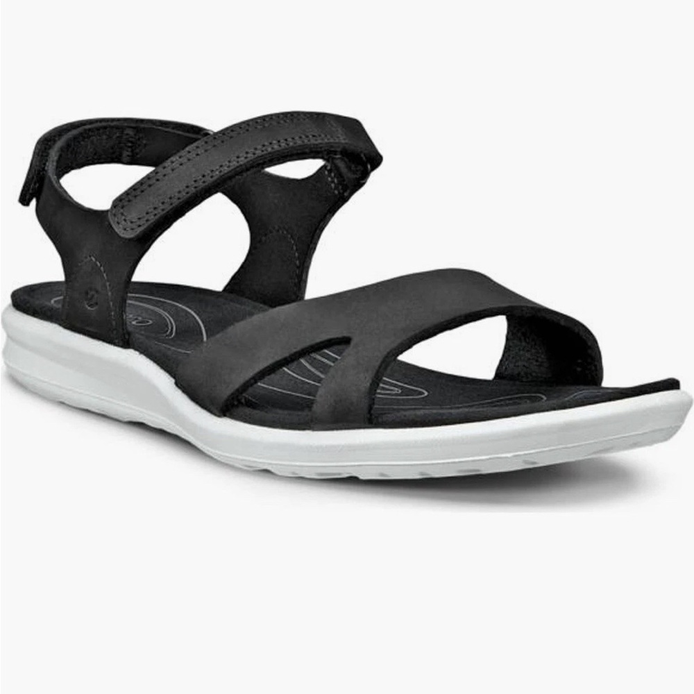 ECCO Cruise II Black Women’s Sandal Strappy SZ 6-6.5 EU 37 New $135